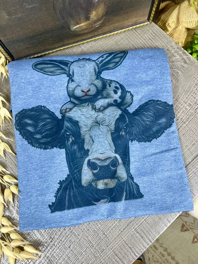 Cow and Bunny (Gildan Softstyle Tee)