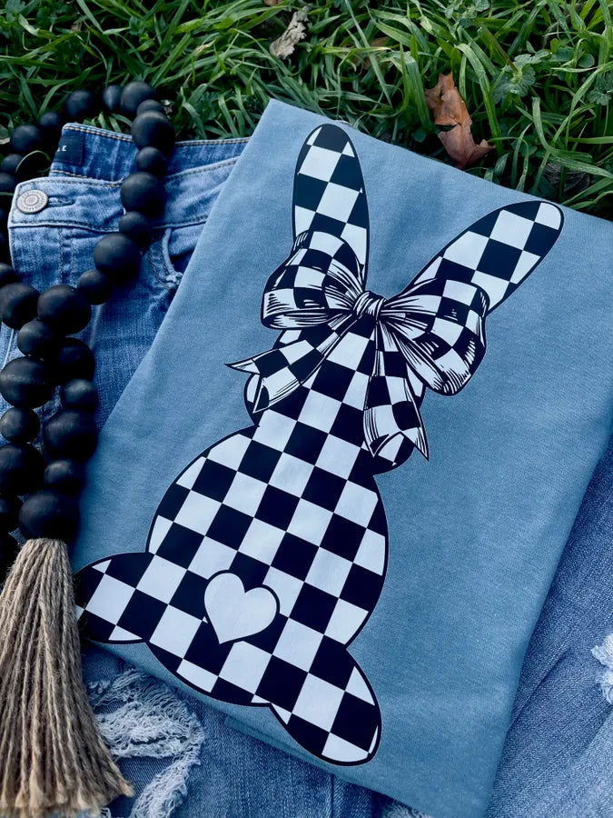Checkered Bunny (DTF Tee)