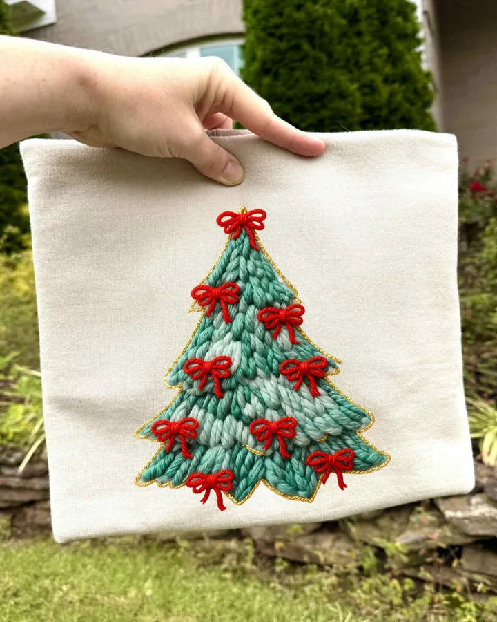 Faux Crochet Tree (DTF Tee)