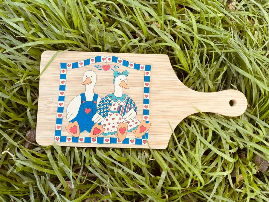 Country Geese Cutting Board