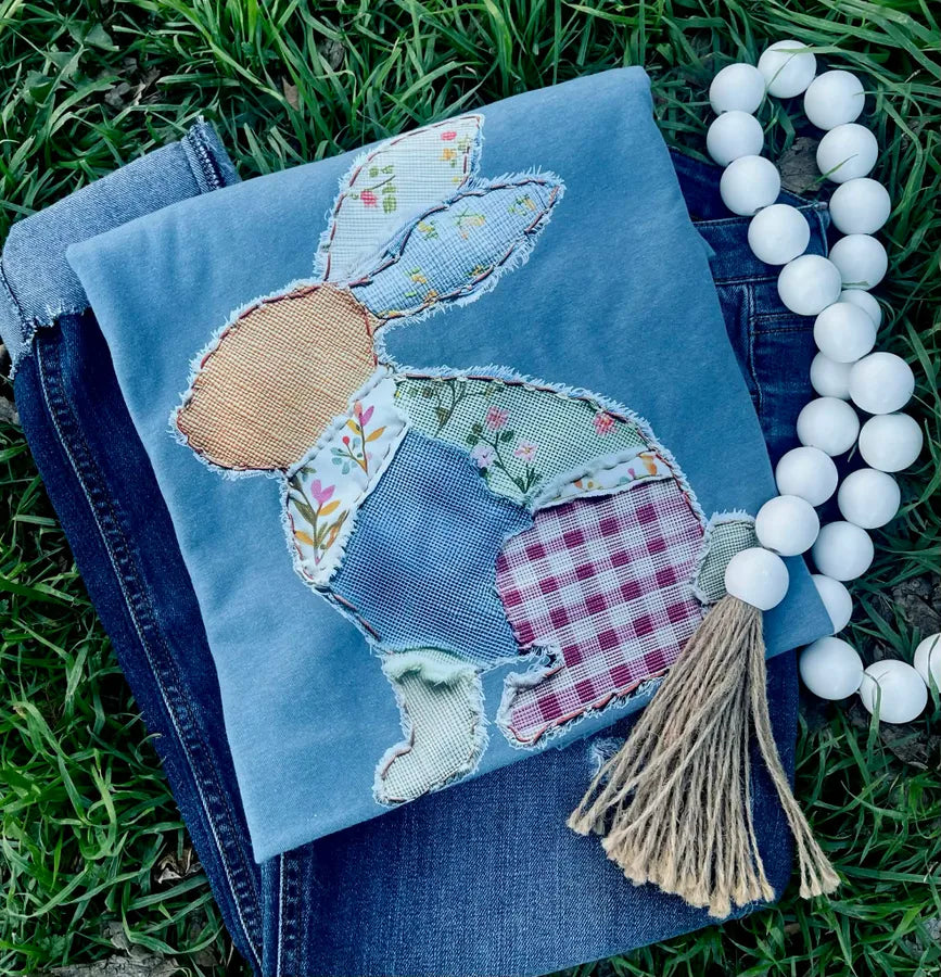 Patchwork Bunny (DTF Tee)