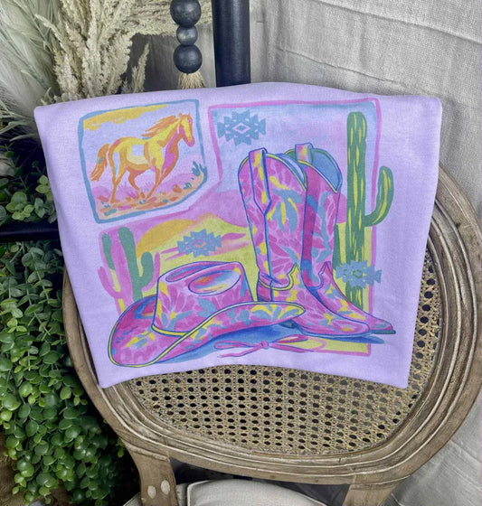 Boots and Hat (Gildan Tee)