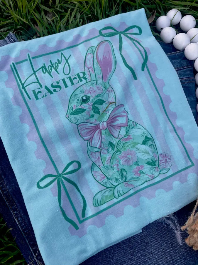 Floral Bunny (Tultex Softstyle Tee)