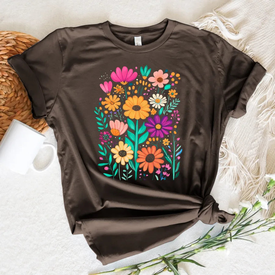 Bright Flowers (DTF Tee)