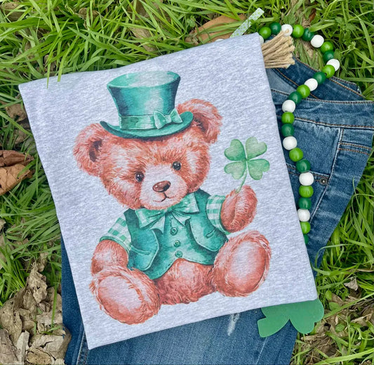 St. Patrick’s Teddy Bear ( Gildan Tee)