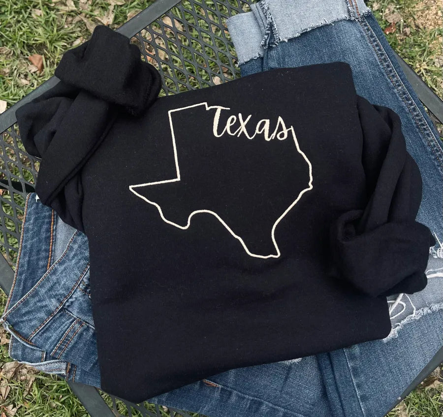 Texas Embroidery Sweatshirt