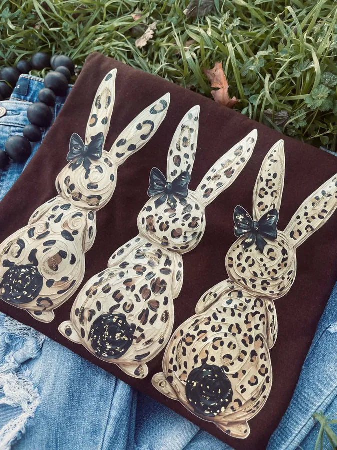 Three Leopard Bunnies (DTF Tee)