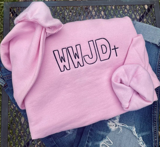 WWJD Embroidery Sweatshirt