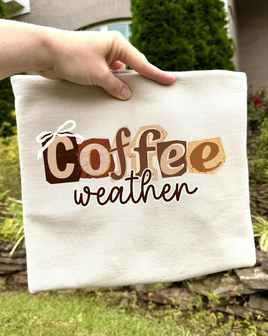 Coffee Weather (DTF Cream Tee)