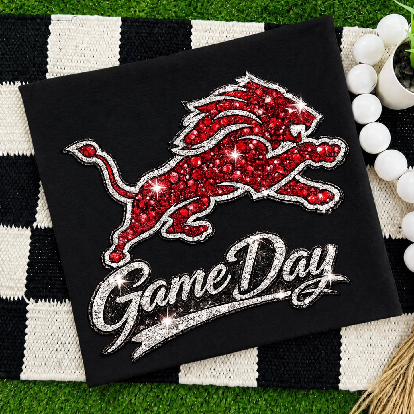 Faux Rhinestone Game Day