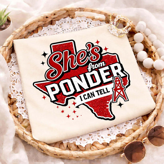 She’s from Ponder (Tultex Tee)
