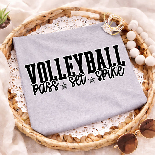Volleyball Pass Set Spike