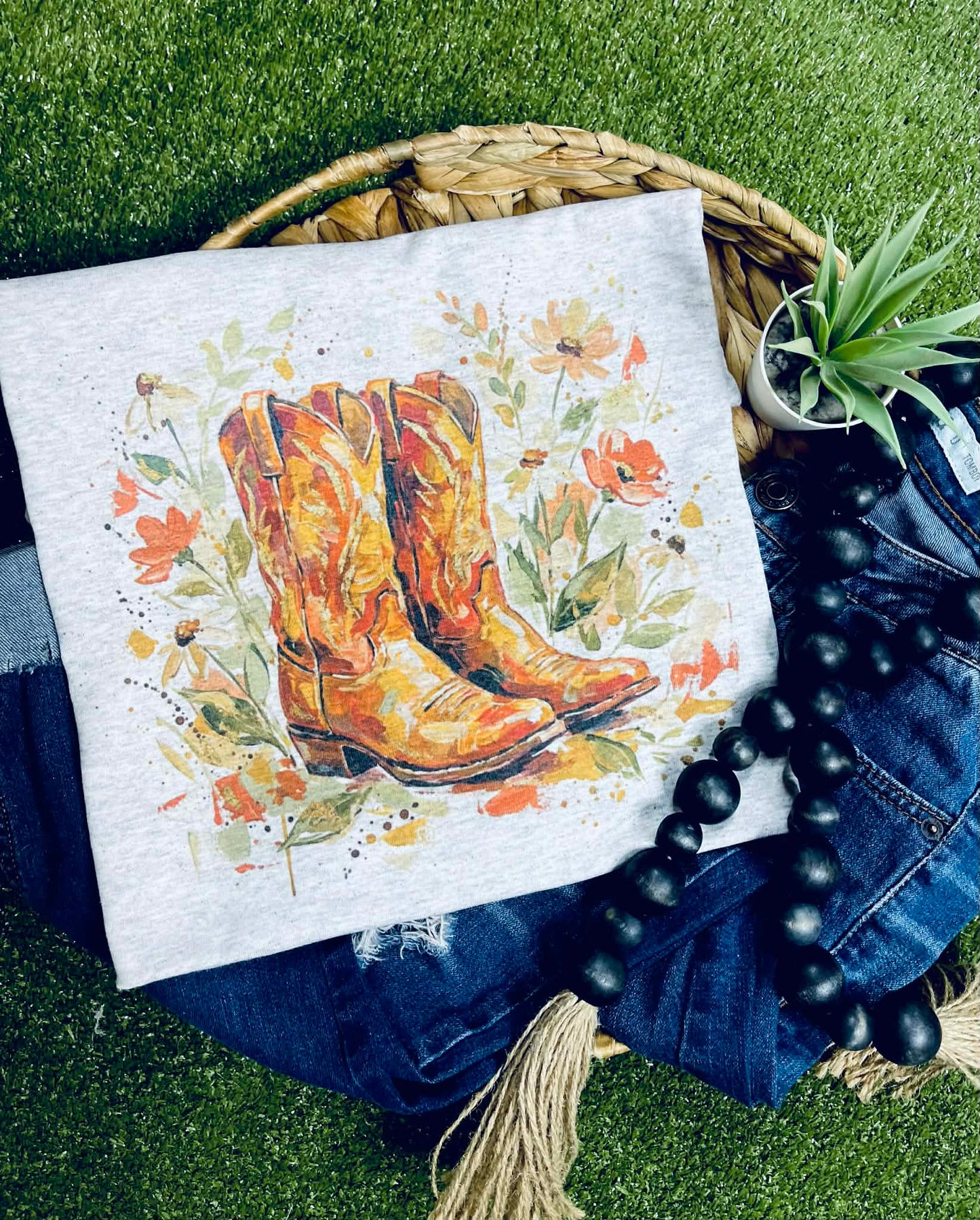 Flowers and Boots (Gildan Tee)