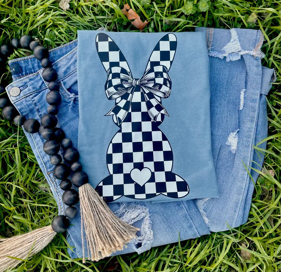 Checkered Bunny (DTF Tee)