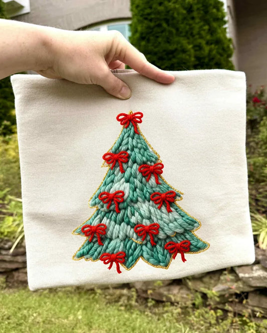 Faux Crochet Tree (DTF Tee)